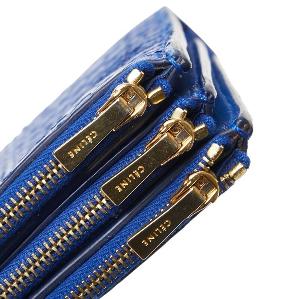 Celine clutch blue leather bag crocodile Trio - Picture 9 of 9